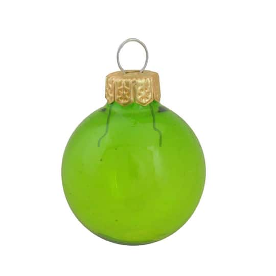 Whitehurst 4" Clear Glass Christmas Ornaments